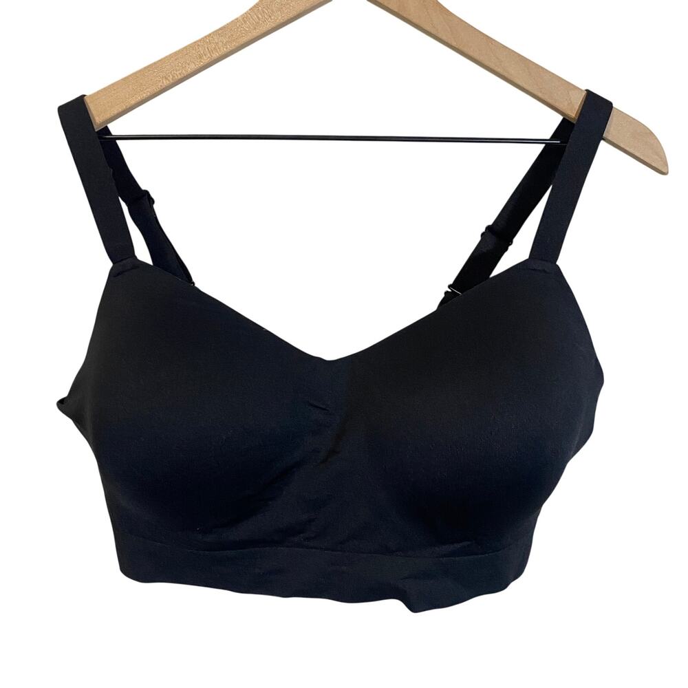 Truekind Supportive Comfort Wireless Shaping Bra Black Sz XL 36-40 D-F/G